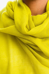 "Sensation 100% Cashmere Woven Voile Scarf - Mimosa